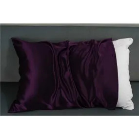 30 Momme silk pillowcase - queen - envelope - Deep Purple