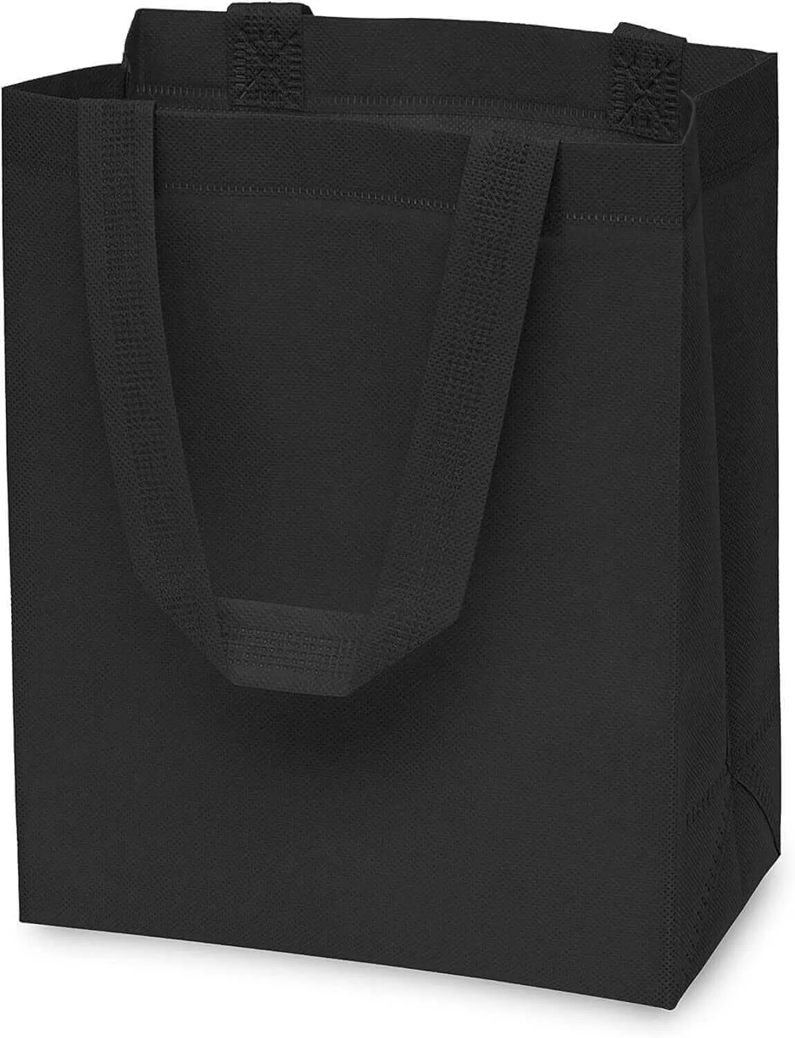 8x4x10 Small Black Heat Sealed Reusable Fabric Bags