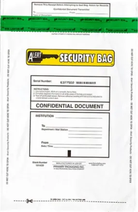 Alert 1014CD-250 Confidential Documents Bag Opaque 10" x 14" - 250 Pack