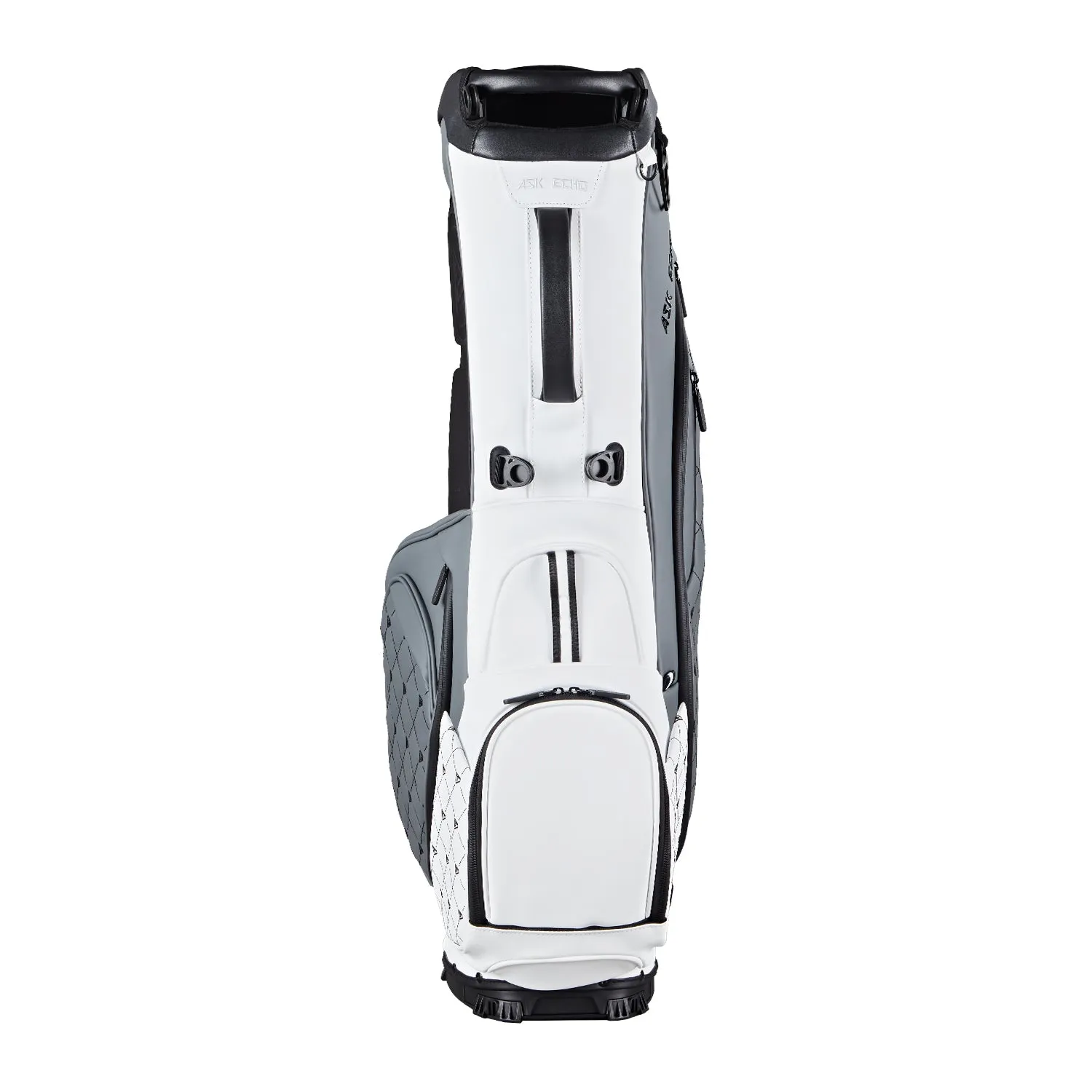 Ask Echo Golf Prestige-5 Way Compact Leather Stand Bag / Grey