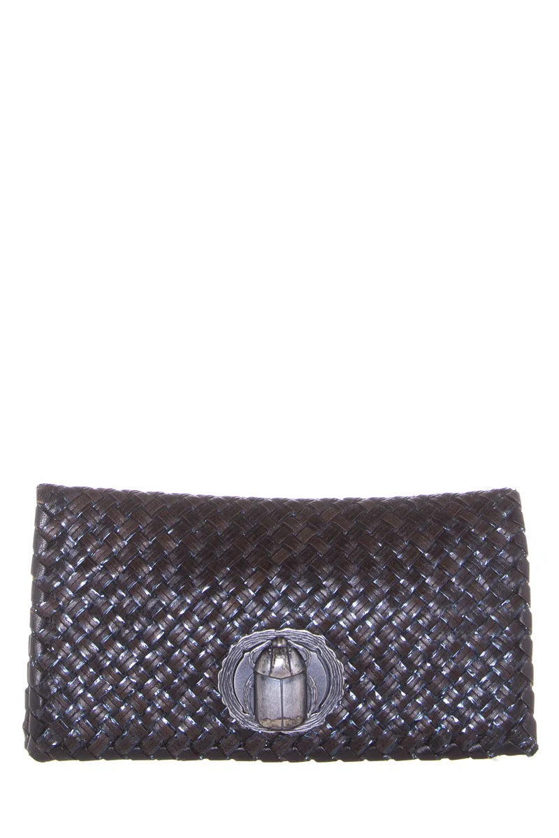 Bottega Veneta Vintage Black Scarab Beatle Clutch