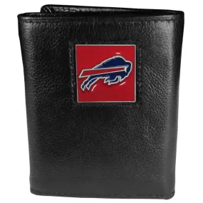 Buffalo Bills Deluxe Leather Tri-fold Wallet Packaged in Gift Box