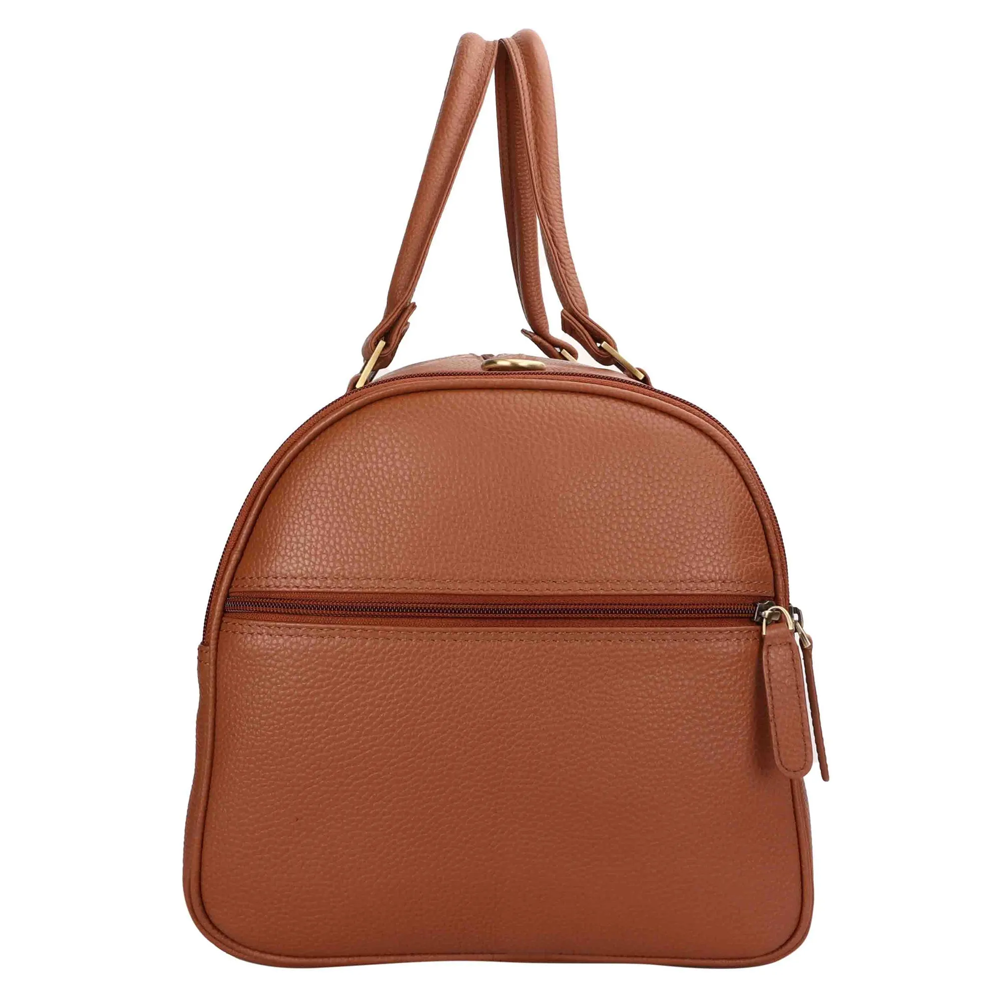 Bush Duffle Bag | Genuine Leather Travel Bag | Duffle Bag for Women | Color: Tan