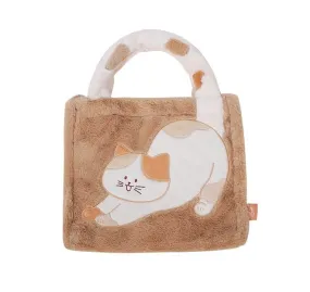 Calico Cat Brown Autumn Fall Girl Cute Plush Doll Shoulder Messenger Tote Bag