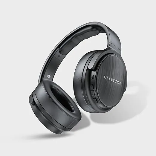 Cellecor Cruzio Wireless Headphones with 18 Hours Playback Time, 40mm drivers, Superior Bass Sound, Foldable & Portable Design and Bluetooth and Aux Connectivity.