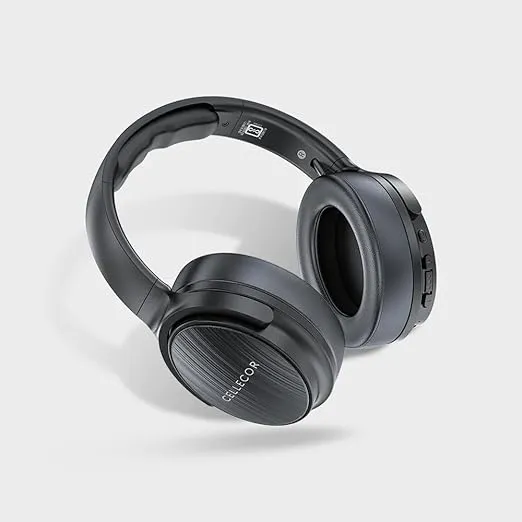 Cellecor Cruzio Wireless Headphones with 18 Hours Playback Time, 40mm drivers, Superior Bass Sound, Foldable & Portable Design and Bluetooth and Aux Connectivity.