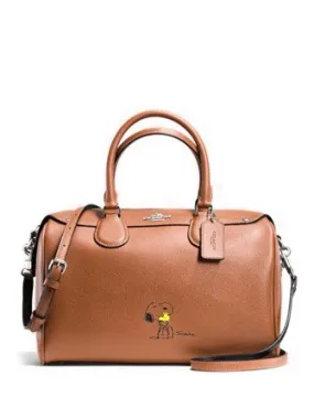 Coach X Peanuts Snoopy Bennett Crossgrain Satchel