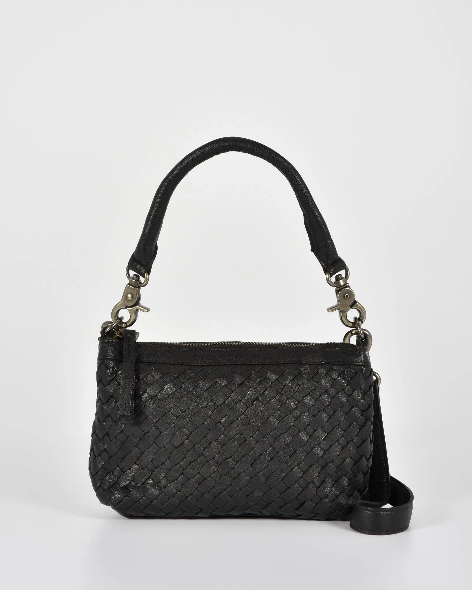 COBB & CO Durack Woven Leather Shoulder Crossbody Bag