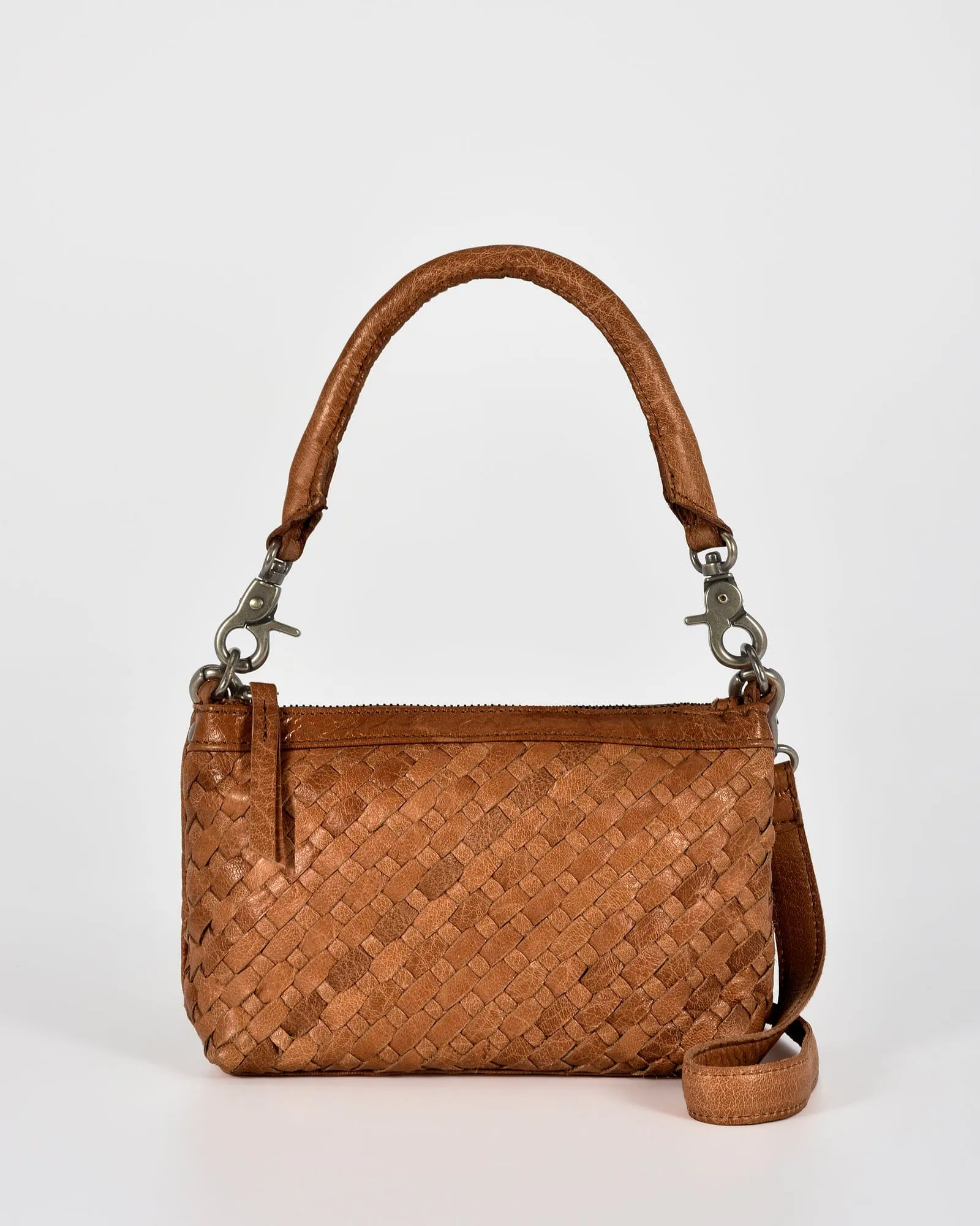 COBB & CO Durack Woven Leather Shoulder Crossbody Bag