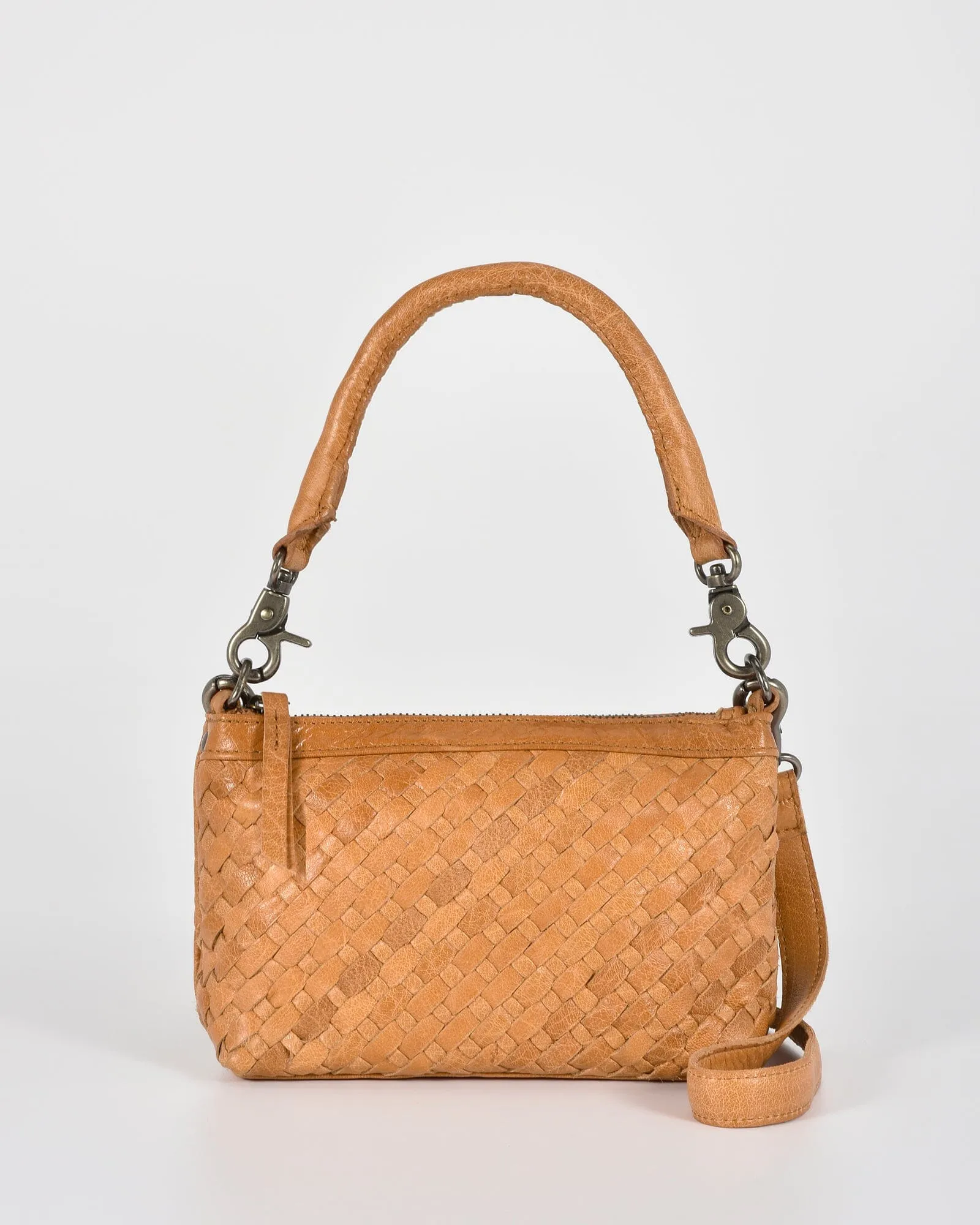 COBB & CO Durack Woven Leather Shoulder Crossbody Bag