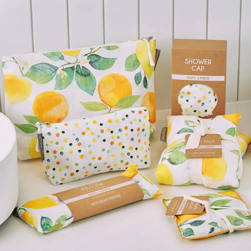 Cosmetic Bag - Linen - Small - Amalfi Citrus