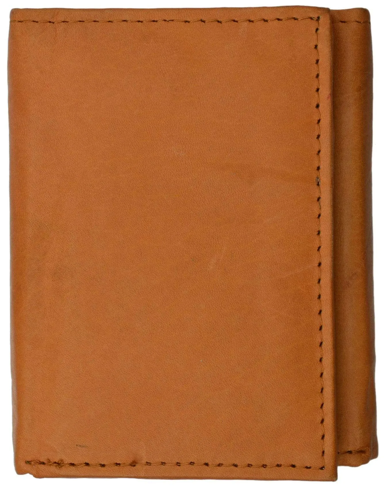 Cowhide Leather Removable Flap Card ID Holder Trifold Wallet 1955 CF