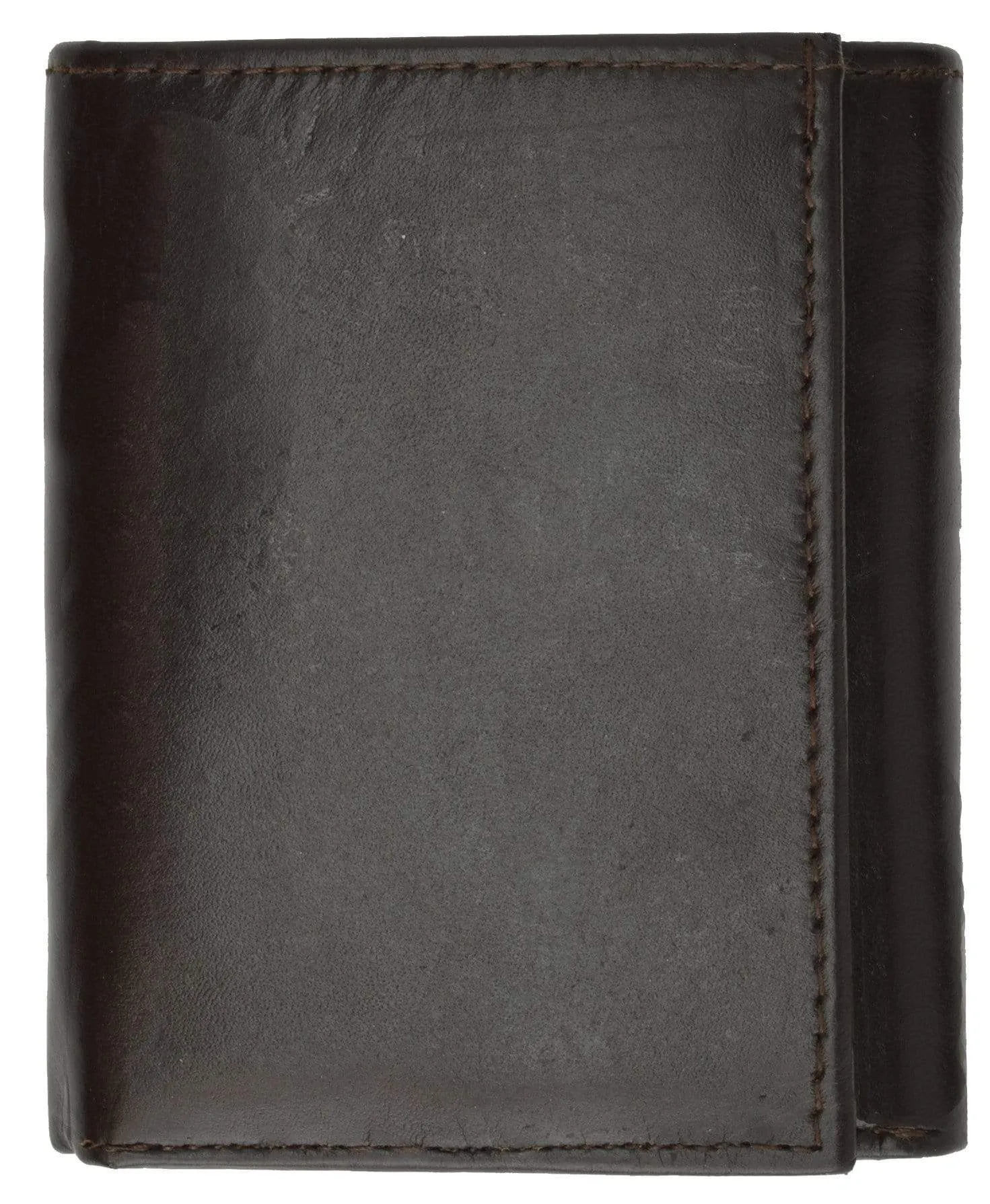 Cowhide Leather Removable Flap Card ID Holder Trifold Wallet 1955 CF