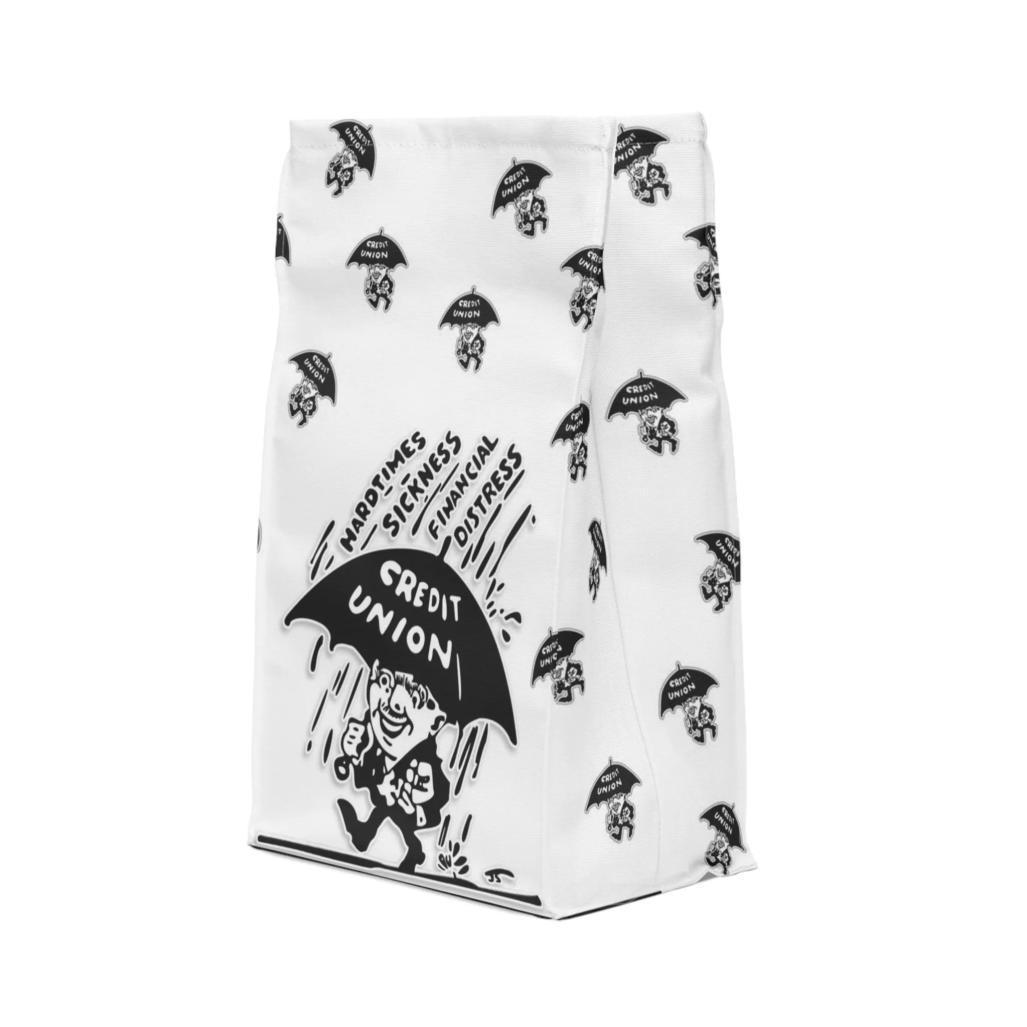 Credit Union Umbrella Man Insulated Lunch Bag