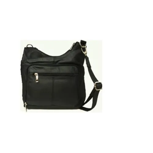 Cross Panel Leather Quick Draw Lockable Crossbody