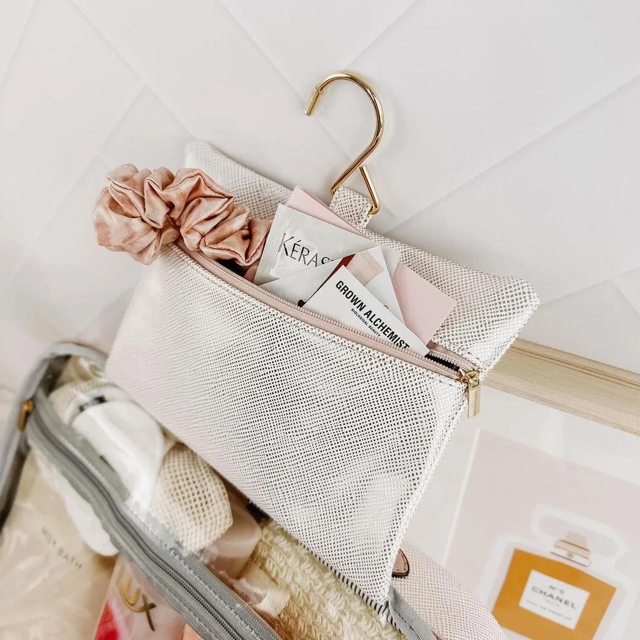 Emma Cosmetic Case | Metallic Nude