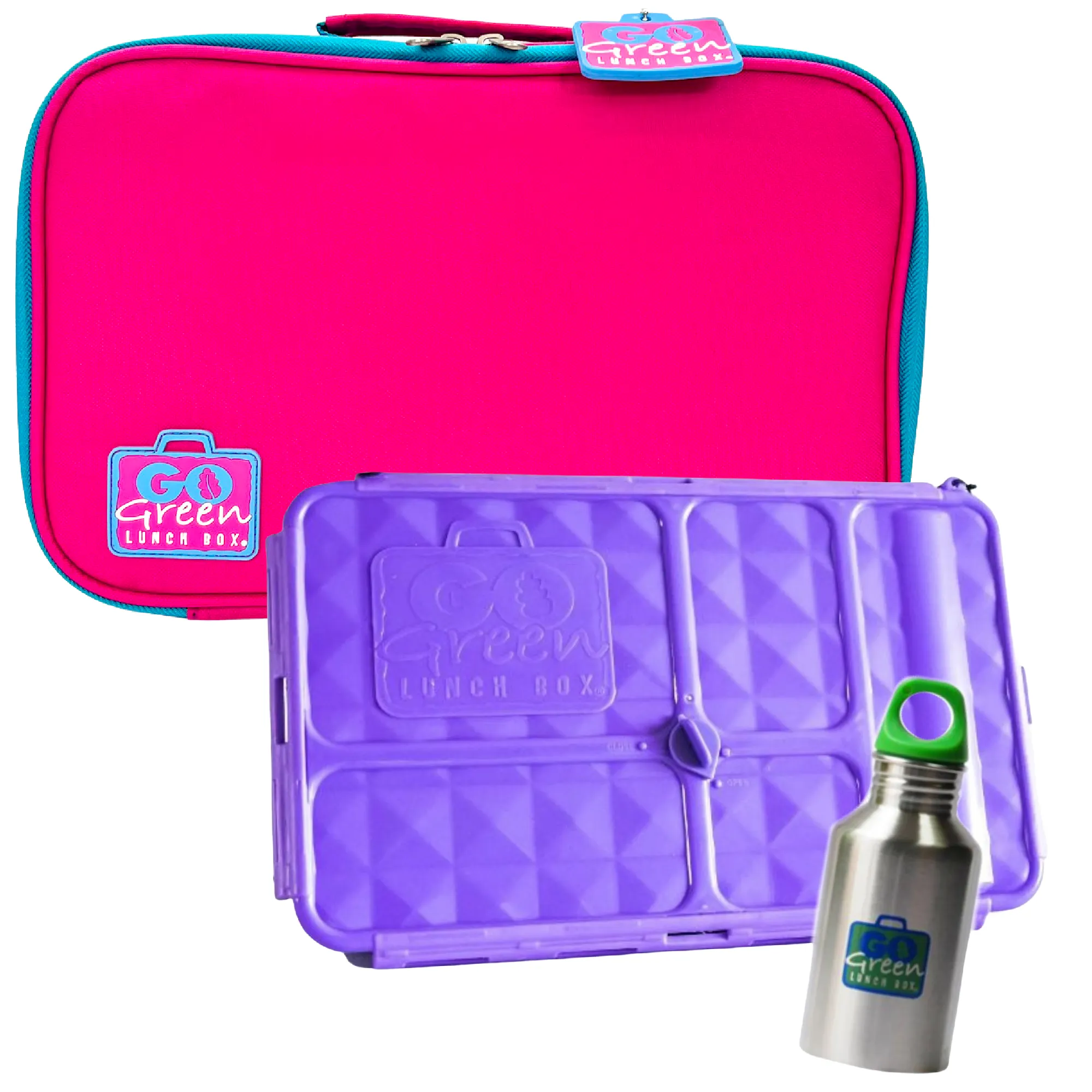 Go Green Lunch Box Set - Pretty In Pink