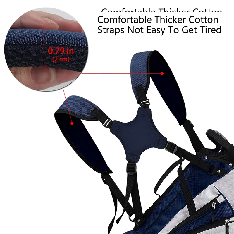 Golf Bag Straps Double Shoulder Adjustable Strap