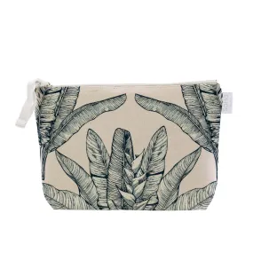 *Heliconia Leaves Cosmetic Bag, Large