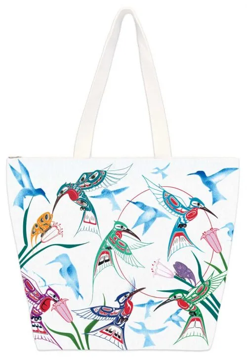 Indigenous Tote - Garden of Hummingbirds