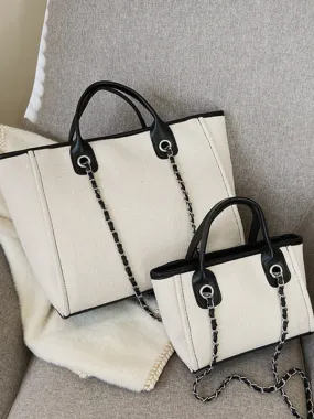 Ivory Large Tote Bag