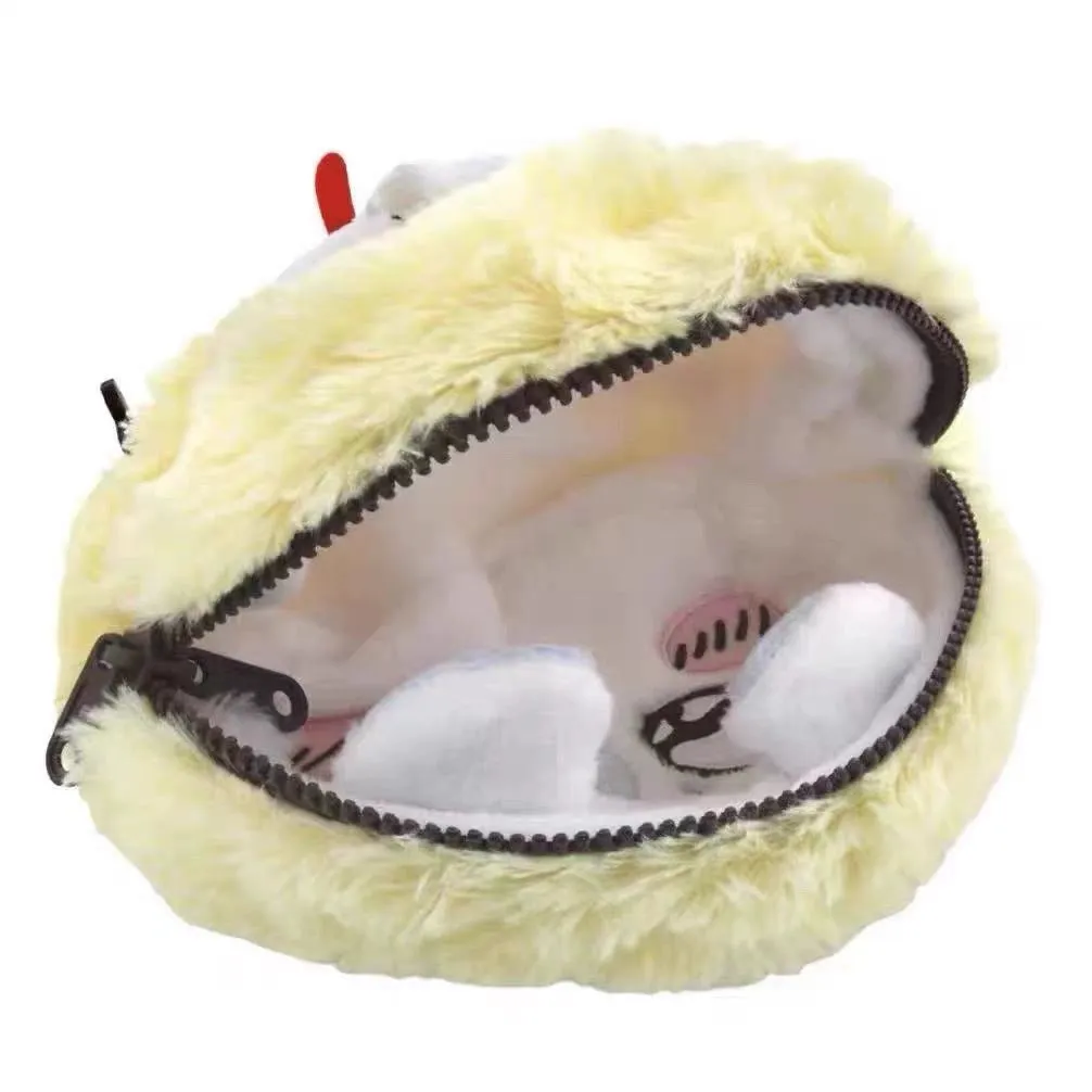 Japanese Cartoon Chiikawa Double Face Make Up Bag | ChiiKawa Hachiware Usagi - Kawaii Plush Doll Purse Bag