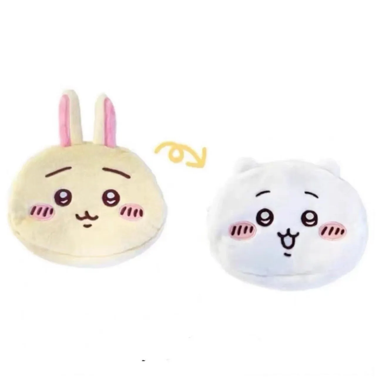 Japanese Cartoon Chiikawa Double Face Make Up Bag | ChiiKawa Hachiware Usagi - Kawaii Plush Doll Purse Bag