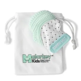 Malarkey Kids Munch Mitt Teething Mitt - Mint Green Triangles