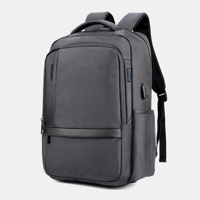 Men Large Capacity Waterproof Backpack Handbag With USB Charging Port & Audio