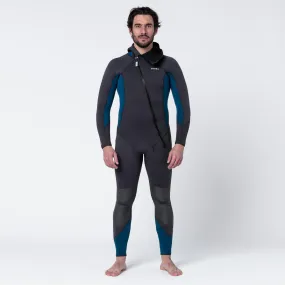 Men's diving wetsuit 5 mm neoprene SCD 500 black and blue