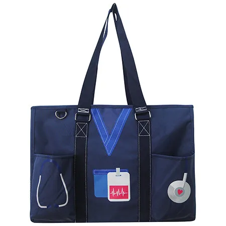 Navy Nurse Life NGIL Zippered Caddy Large Organizer Tote Bag