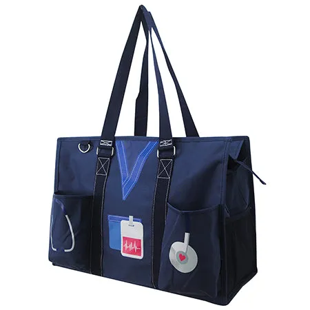 Navy Nurse Life NGIL Zippered Caddy Large Organizer Tote Bag