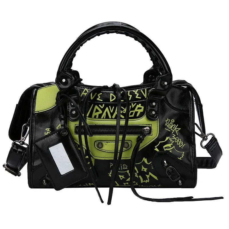 New Graffiti Handbag Personality Tassel Women