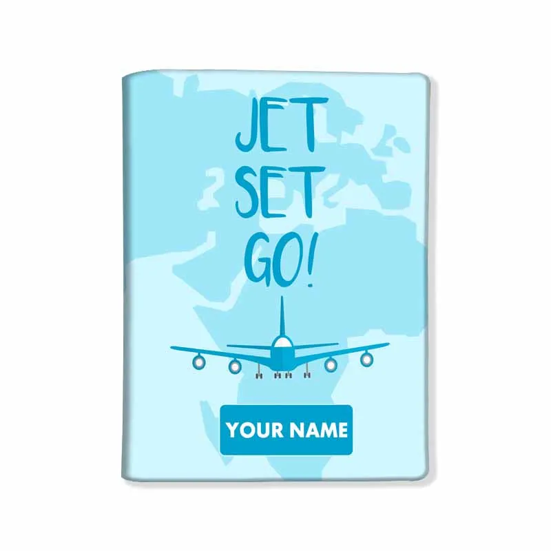 Personalized Passport Cover Luggage Tag Set - Jet Set Go