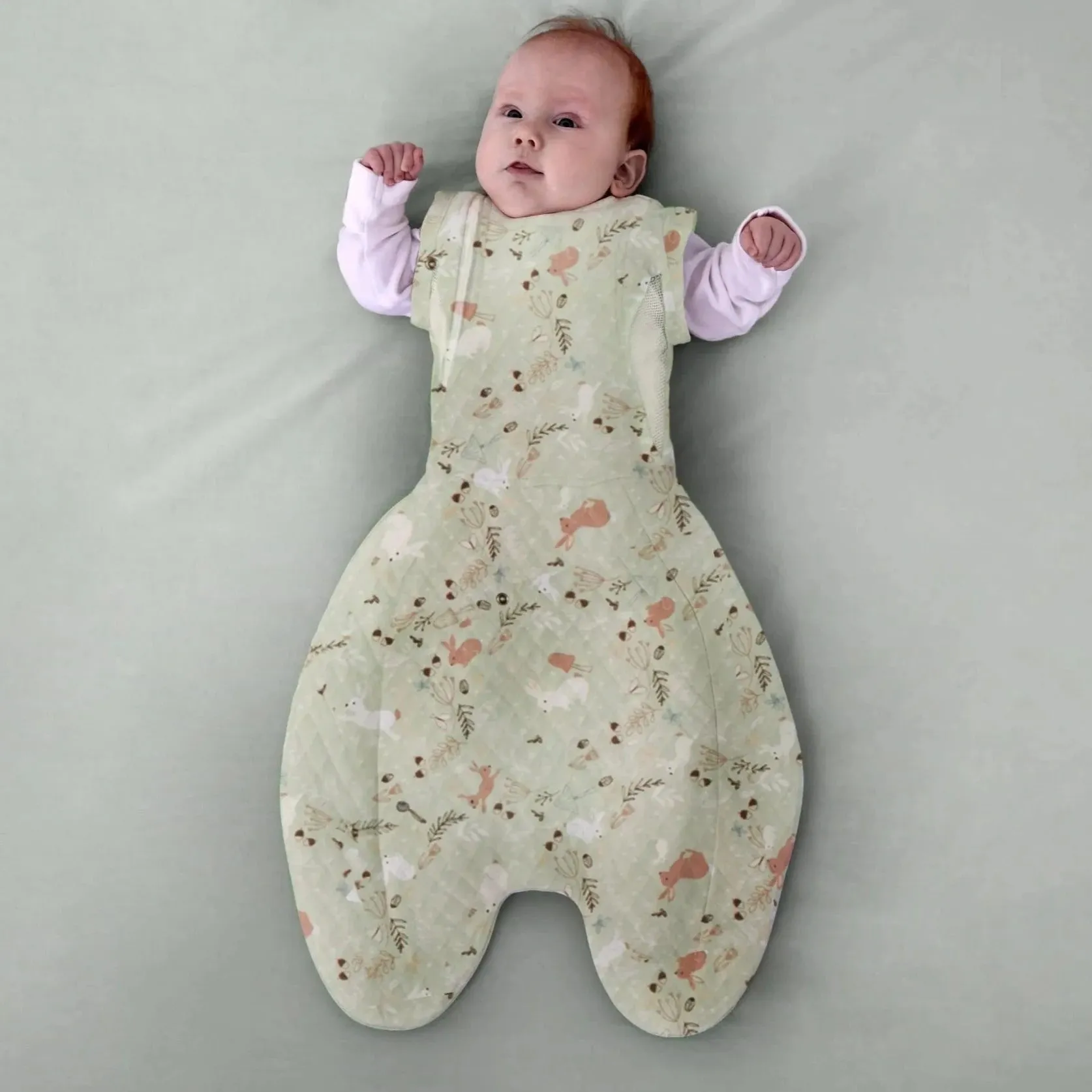 Purflo Swaddle to Sleep Bag 2.5 Tog - Storybook Sage