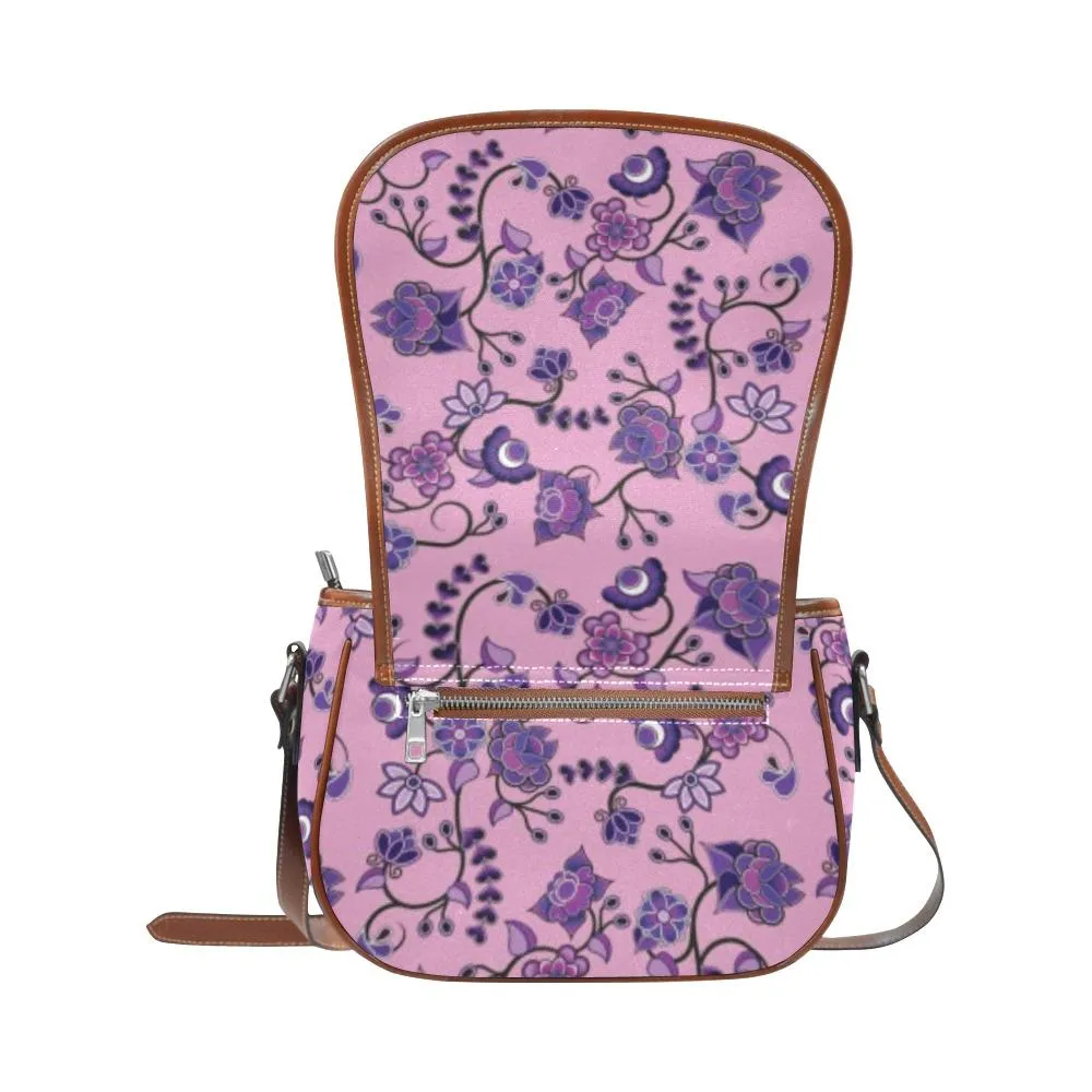 Purple Floral Amour Saddle Bag/Small