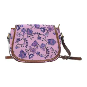 Purple Floral Amour Saddle Bag/Small