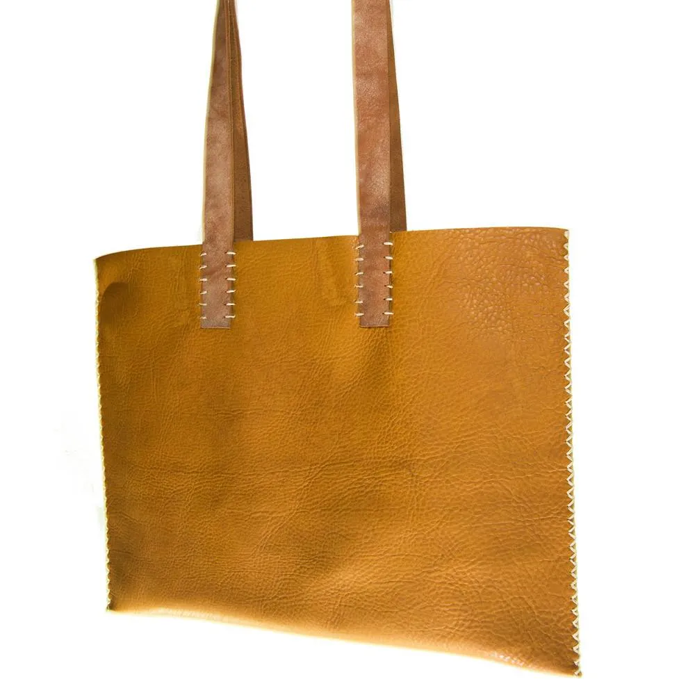 "Singer" Leather Bags with Coconut Birch Strap