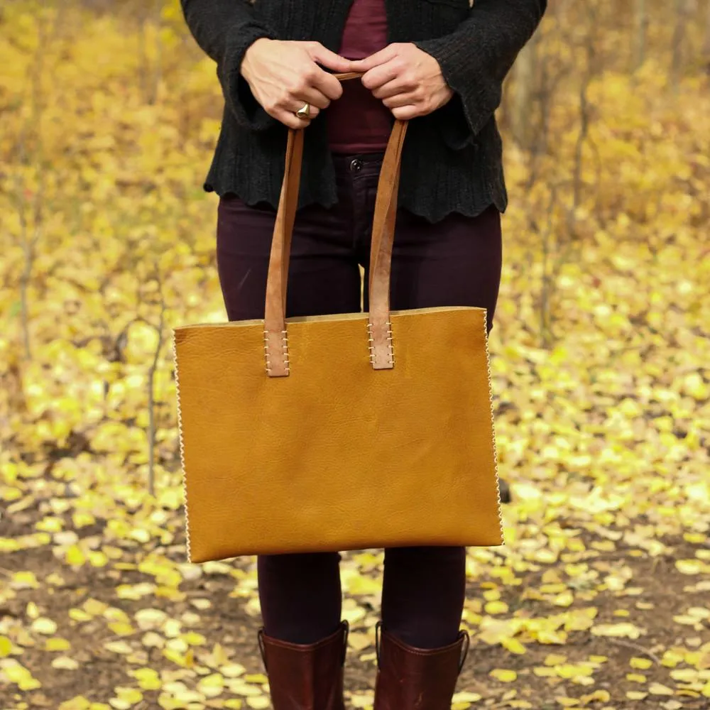 "Singer" Leather Bags with Coconut Birch Strap