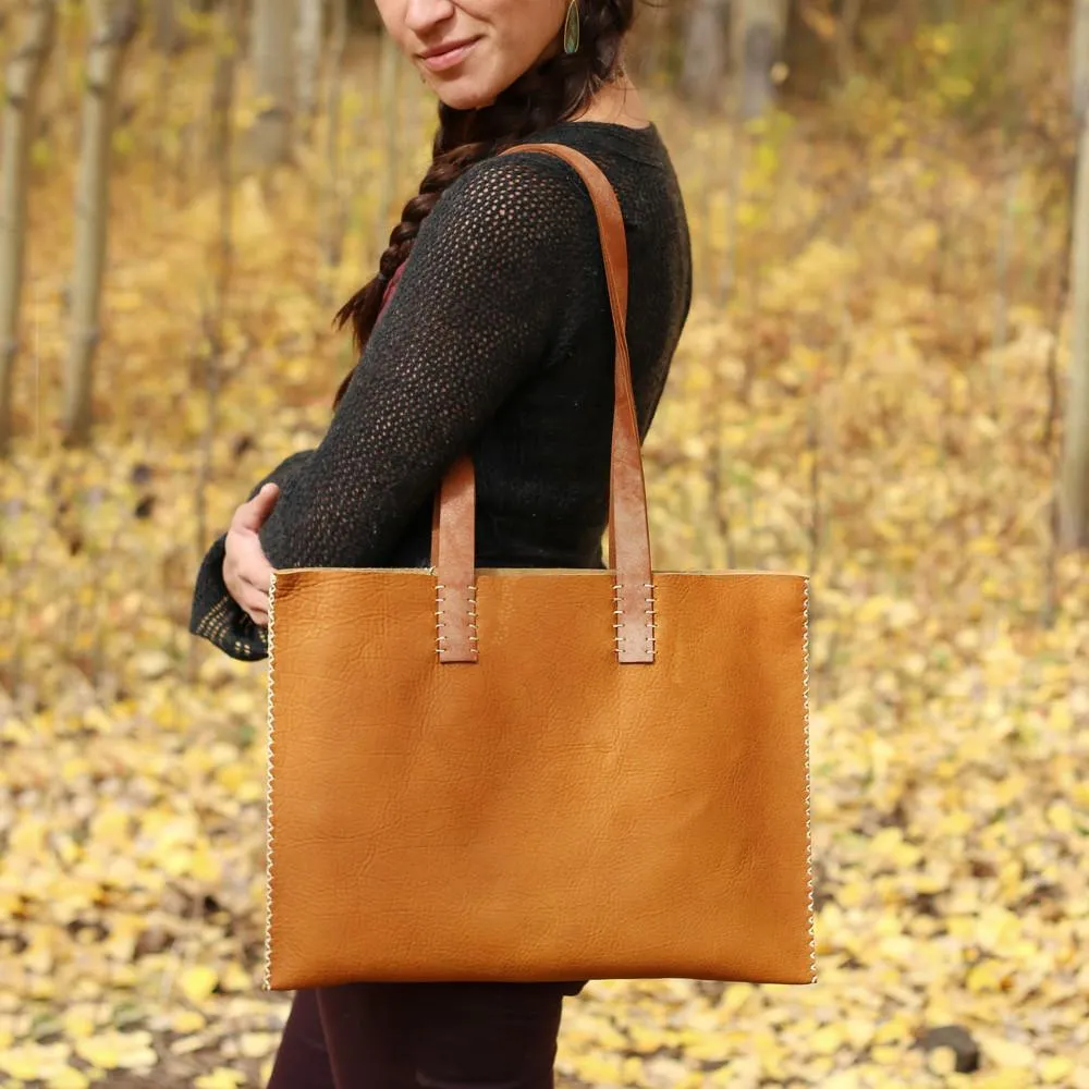 "Singer" Leather Bags with Coconut Birch Strap