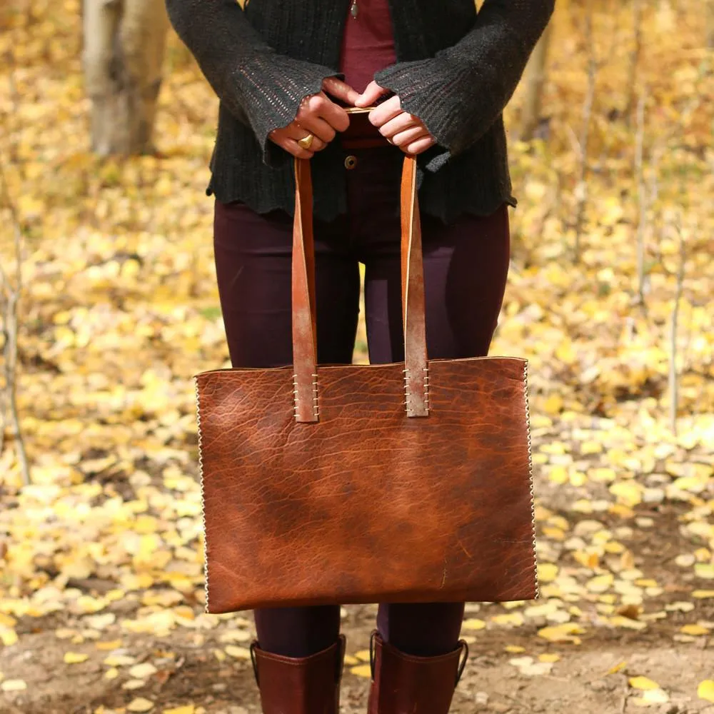 "Singer" Leather Bags with Coconut Birch Strap