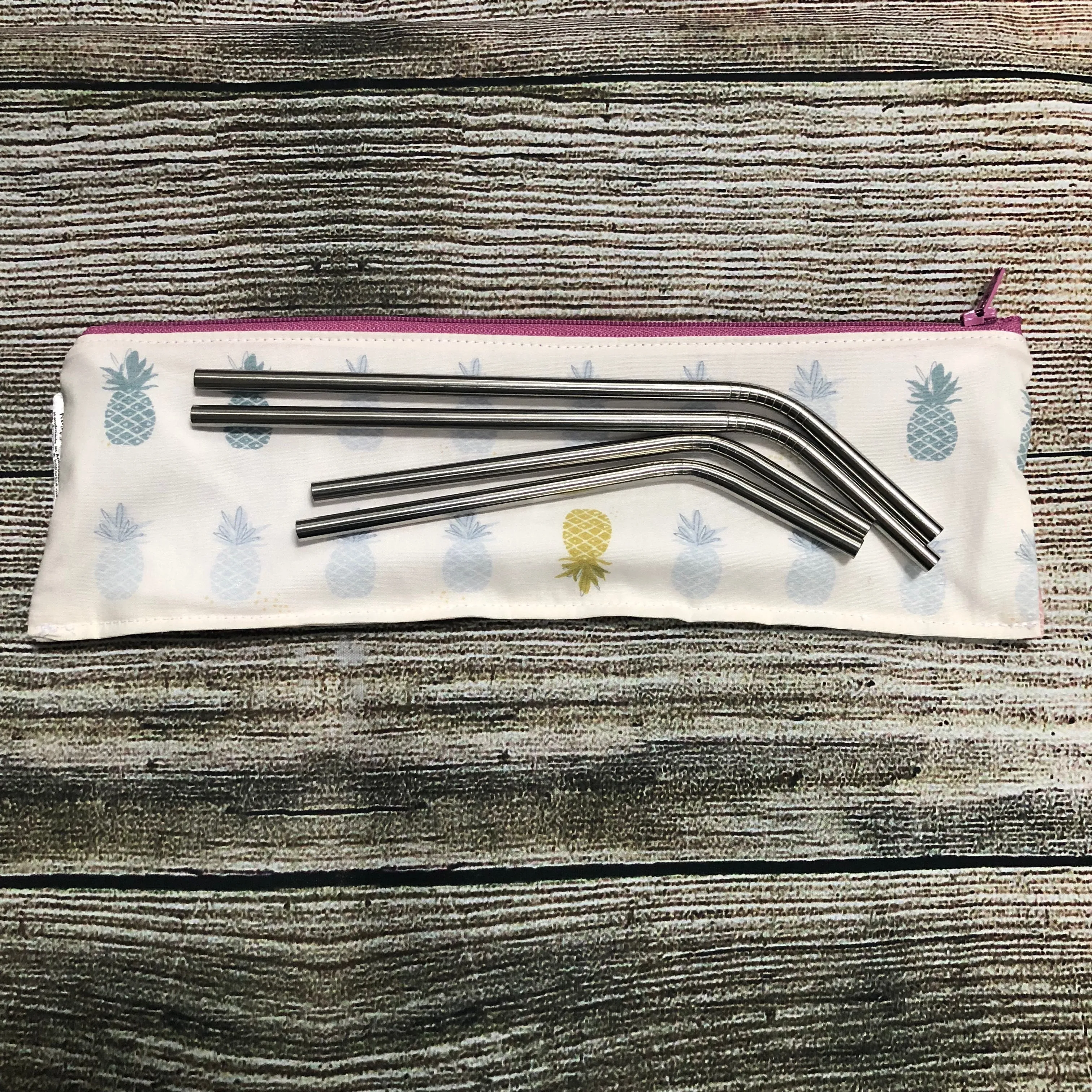 Regular Sized Reusable Straw/Utensil Wet Bag Sea Glass