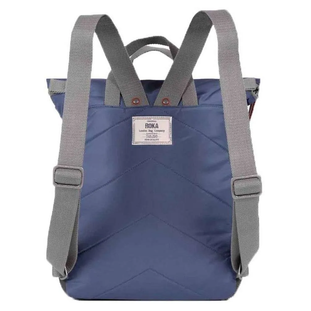 Roka Canfield B Medium Sustainable Nylon Backpack - Airforce Blue