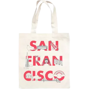 San Francisco Font Grocery Tote