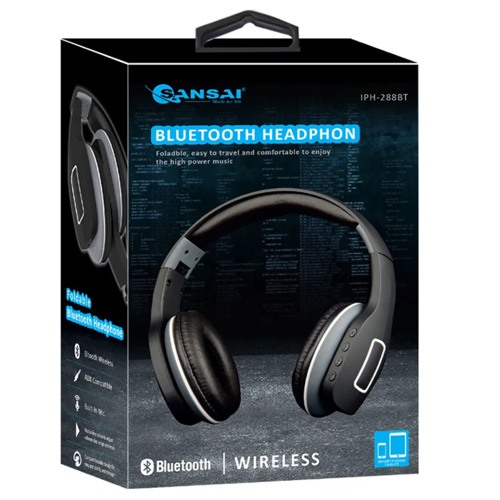 Sansai Bluetooth Stereo Headphones (Black)