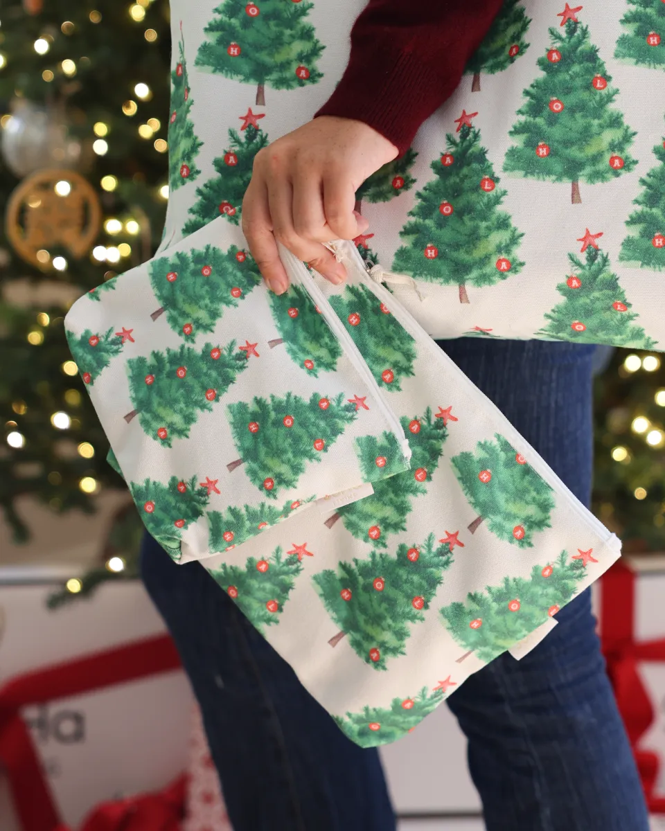 Seashells Ornaments Mint Green, Cosmetic Bag Small