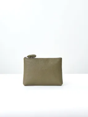 Small Pouch - Dark Moss (grained leather)