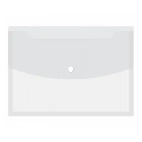 Solo Document bag With Expanding Button Transparent White A4 CH 105