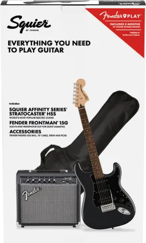 Squier Affinity Series Stratocaster HSS Pack Charcoal Frost Metallic