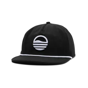 Sundaze Crushable Rope Hat | Black - White